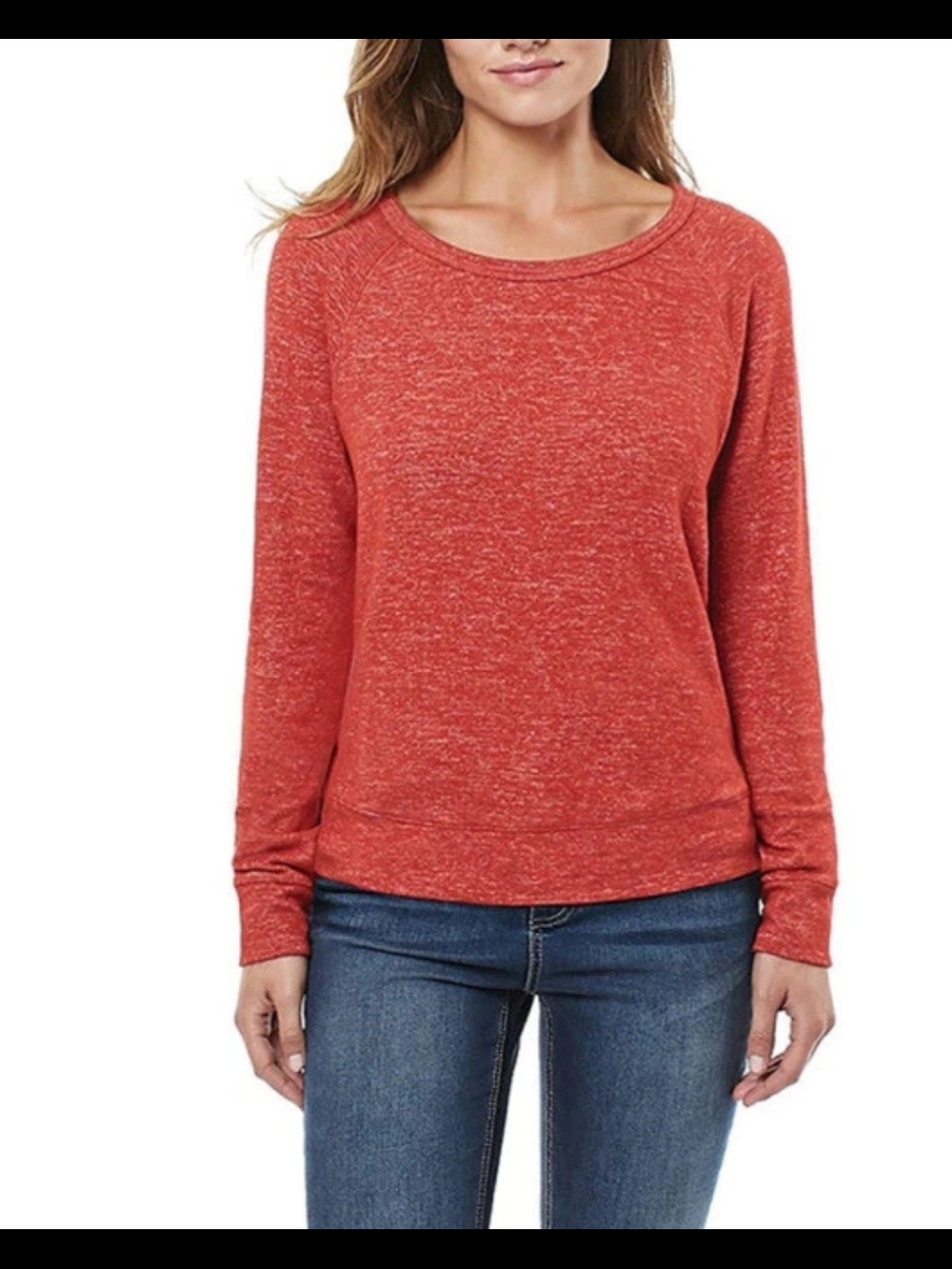 Buffalo David Bitton Heathered Rust Red Crewneck Pullover